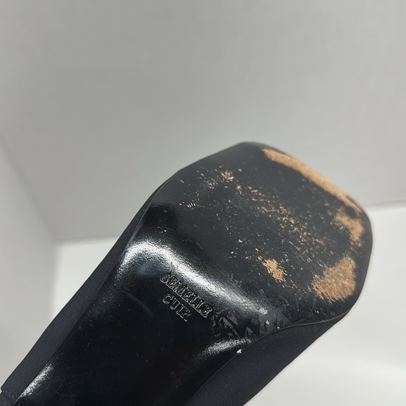 Robert Clergerie Heels High Heel Shoes Square Open Toe Ankle Strap Black Size 8 - Picture 10 of 11